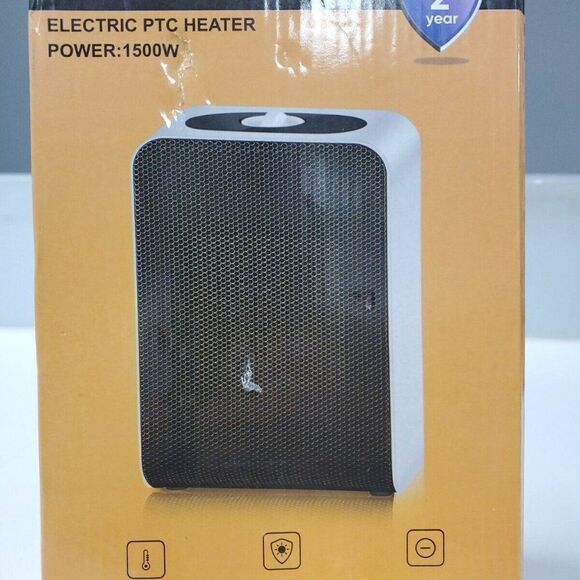 Space Heater GD9215AD4 Electric Ptc Heater With Handle 1500W White & Black Cf87 - Picture 4 of 7